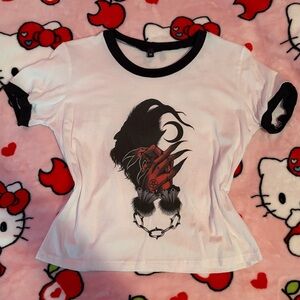 Raven Devil Hands Crop Top Size M